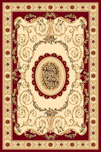 OLIMPOS 10 Красный Коллекция российских ковров «Олимпос» - это разнообразный дизайн и формы.  Высота ворса 11 мм. Количество ворсовых точек на кв.м.: 281600. Состав Хитсэт 100%. Вес м2: 2200 г.  Цена за м2: