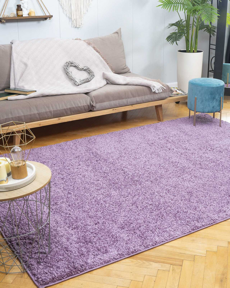 Дорожка пушистая (Шагги сиреневый) Высоковорсные дорожки на джутовой основе. Любые размеры на отрез с обработкой краев. Высота ворса 25 мм. Цена за погонный метр.