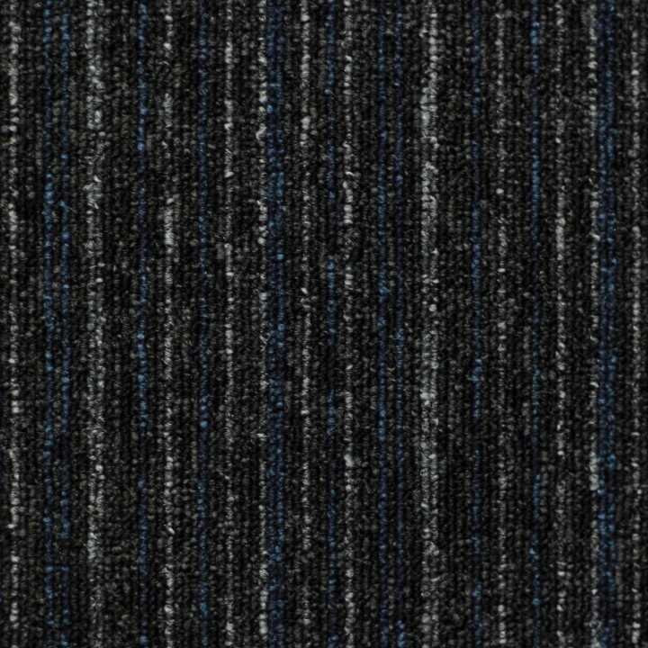 Ковровая Плитка EverestLine (Эверест Лайн) 578 Синий-черный Высота ворса:        3.5 мм
Общая толщина:   5.5 мм
Тип основы:           Битум