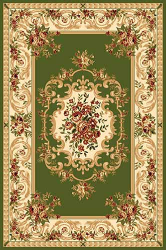 OLIMPOS 2 Зеленый Коллекция российских ковров «Олимпос» - это разнообразный дизайн и формы.  Высота ворса 11 мм. Количество ворсовых точек на кв.м.: 281600. Состав Хитсэт 100%. Вес м2: 2200 г.  Цена за м2: