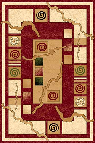 OLIMPOS 15 Красный Коллекция российских ковров «Олимпос» - это разнообразный дизайн и формы.  Высота ворса 11 мм. Количество ворсовых точек на кв.м.: 281600. Состав Хитсэт 100%. Вес м2: 2200 г.  Цена за м2: