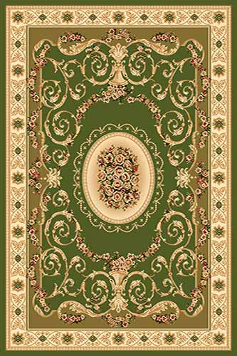 OLIMPOS 10 Зеленый Коллекция российских ковров «Олимпос» - это разнообразный дизайн и формы.  Высота ворса 11 мм. Количество ворсовых точек на кв.м.: 281600. Состав Хитсэт 100%. Вес м2: 2200 г.  Цена за м2: